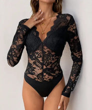 Load image into Gallery viewer, Long Sleeve Lace Bodysuit
