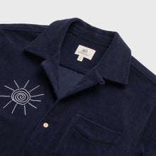Load image into Gallery viewer, Mariner Terry Camp Collar Shirt - Navy Blazer
