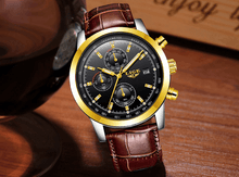 Load image into Gallery viewer, Men's  Waterproof Watch With Chronometers Date Display And Fluorescent Pointers Excellent Look Perfect Gift
