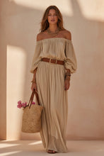 Load image into Gallery viewer, Women's Off-Shoulder Balloon Sleeve Maxi Dress
