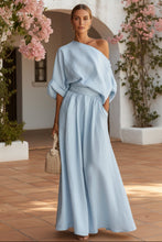 Load image into Gallery viewer, Women's Cropped Off-Shoulder Top &amp; Pants Two-Piece Set
