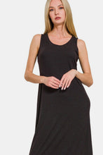 Load image into Gallery viewer, Scoop Neck Wide Strap Tank Dress For Women – Simple &amp; Classic, Comfortable Wide Straps, Flattering Scoop Neckline for Effortless Style
