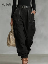Load image into Gallery viewer, Women's High Waist Multi-Pocket Cargo Work Pants – Tapered Trousers
