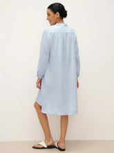 Load image into Gallery viewer, 100% Linen V-Neck Pullover Shirt Dress JADEN
