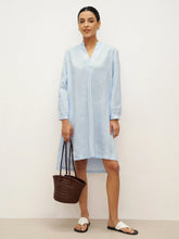 Load image into Gallery viewer, 100% Linen V-Neck Pullover Shirt Dress JADEN
