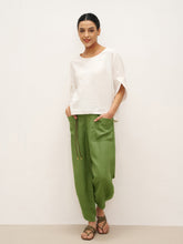 Load image into Gallery viewer, 100% Linen Round Neck Petal-Sleeve Pullover LAUREL
