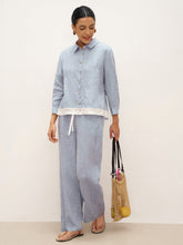 Load image into Gallery viewer, 100% Linen Elastic Waist Straight-Leg Trousers JOURDAN
