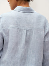 Load image into Gallery viewer, 100% Linen Buttoned Closure Color-Blocked Shirt JANICE
