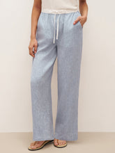 Load image into Gallery viewer, 100% Linen Elastic Waist Straight-Leg Trousers JOURDAN
