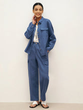 Load image into Gallery viewer, 100% Linen Flap-Patch Buttoned Closure Shirt Jacket JANE
