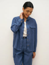 Load image into Gallery viewer, 100% Linen Flap-Patch Buttoned Closure Shirt Jacket JANE
