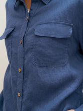 Load image into Gallery viewer, 100% Linen Flap-Patch Buttoned Closure Shirt Jacket JANE
