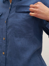 Load image into Gallery viewer, 100% Linen Flap-Patch Buttoned Closure Shirt Jacket JANE
