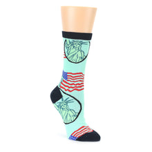 Load image into Gallery viewer, Mint Black Lady Liberty Socks - Women&#39;s Novelty Socks
