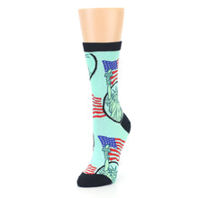 Load image into Gallery viewer, Mint Black Lady Liberty Socks - Women&#39;s Novelty Socks
