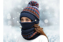 Load image into Gallery viewer, Winter Plush Knitted Hat – Soft Warm Knit Beanie for Cold Weather
