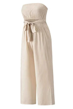 Load image into Gallery viewer, Tied Cutout Tube : Wide Leg Jumpsuit
