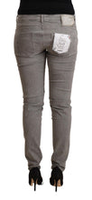 Load image into Gallery viewer, Acht Light Gray Washed Cotton Slim Fit Denim Jeans
