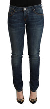 Load image into Gallery viewer, Acht Blue Washed Cotton Slim Fit Denim Low Waist Jeans
