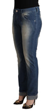 Load image into Gallery viewer, Acht Blue Washed Mid Waist Folded Hem Skinny Jeans

