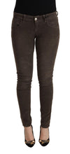 Load image into Gallery viewer, Acht Brown Cotton Slim Fit Denim Low Waist Jeans
