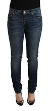 Load image into Gallery viewer, Acht Blue Washed Cotton Low Waist Slim Fit Denim Jeans
