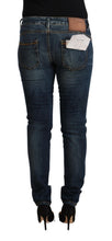Load image into Gallery viewer, Acht Blue Washed Cotton Low Waist Slim Fit Denim Jeans
