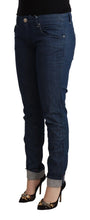Load image into Gallery viewer, Acht Blue Cotton Low Waist Skinny Denim Folded Hem Jeans

