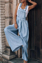 Load image into Gallery viewer, Women’s wide leg denim overalls
