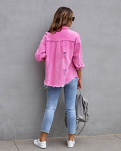 Load image into Gallery viewer, Fashion Ripped Shirt Jacket Female
