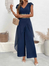 Load image into Gallery viewer, Stylish V-Neck Wide : Leg Jumpsuit
