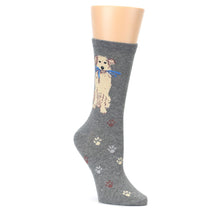Load image into Gallery viewer, Gray Dog Walk Socks - Women&#39;s Novelty Socks
