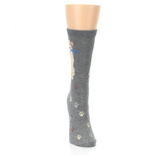 Load image into Gallery viewer, Gray Dog Walk Socks - Women&#39;s Novelty Socks
