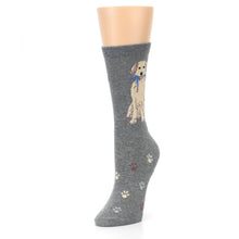 Load image into Gallery viewer, Gray Dog Walk Socks - Women&#39;s Novelty Socks
