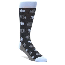 Load image into Gallery viewer, Blue Gray Photography Film Cameras Men's Dress Socks
