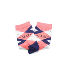 Load image into Gallery viewer, Coral Navy Junior Groomsmen Kid's Dress Socks
