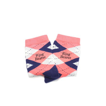 Load image into Gallery viewer, Coral Navy Junior Groomsmen Kid's Dress Socks
