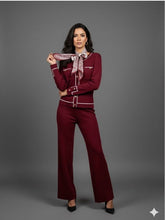 Load image into Gallery viewer, Knit Tailored Ensemble Cardigan &amp; Wide Leg Pants
