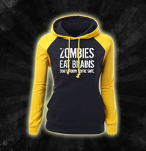 Load image into Gallery viewer, Zombies Eat Brains Hoodie – Funny Unisex Graphic Pullover Sweatshirt
