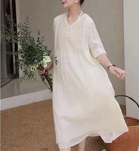 Load image into Gallery viewer, Women's Fashion Personality Linen Dress
