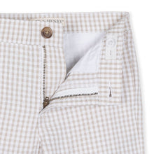 Load image into Gallery viewer, Organic Seersucker Suit Pant Taupe Gingham
