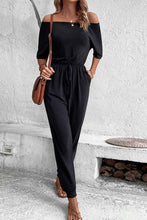 Load image into Gallery viewer, Perfee Off-Shoulder Jumpsuit : With Pockets
