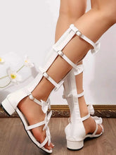 Load image into Gallery viewer, Chic Bow Heels: Strappy Sandals
