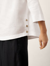 Load image into Gallery viewer, Linen-Lyocell V-Neck Button Detail Overtop ODETTE
