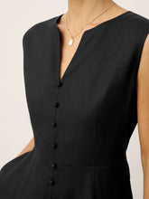 Load image into Gallery viewer, Linen-Lyocell V-Neck Sleeveless Maxi Dress WILLOW
