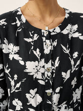 Load image into Gallery viewer, 100% Linen Floral Printed Gathered Maxi Dress ELODIE
