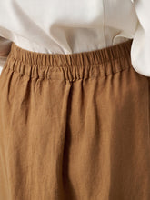 Load image into Gallery viewer, 100% Linen Pleated Side Button Skirt LILITH
