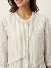 Load image into Gallery viewer, Linen-Lyocell Deconstructed Asymmetric Front Pleat Midi Dress EULALIE
