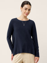 Load image into Gallery viewer, Wool Panelled Ruched Asymmetric Hem Top KALISTA

