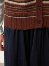 Load image into Gallery viewer, Mongolian Cashmere and Mulberry Silk Colorblock Stripe Button-Front Vest SOPHIE
